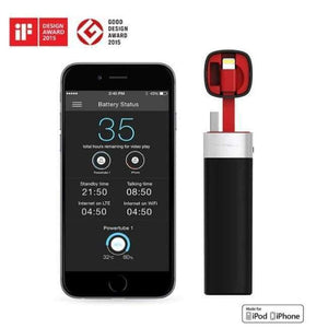 Planet Gates United States / Noble Black Power Bank Battery 3000mAh Smart APP Portable Mini Charger with MFI Lightning Cable for iPhone 6 6S 7 8 Plus iPod Apple