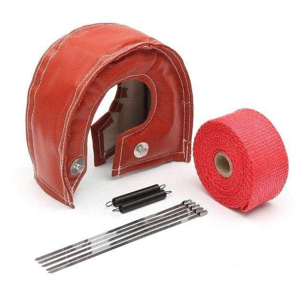 Planet Gates United States / Red Turbo Heat Shield Turbocharger Blanket Cover for T3 Turbo Housing Turbo Charger T2 T25 T28 GT28 GT30 GT35