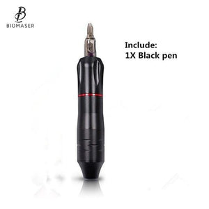 Planet Gates United States / Single pen black Professional Tattoo Machine Kit Tattoo Power Supply Rotary Pen With Cartridges Needles For Permanent Makeup Eyebrow Microblading