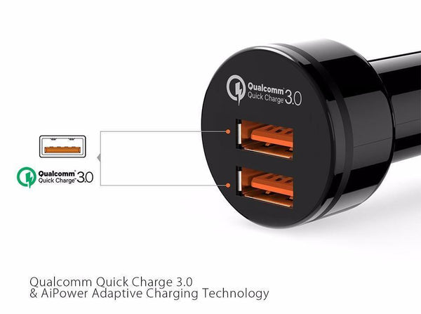 Planet Gates United States / Universal Car Charger Quick Charge 3.0 Fast QC3.0 USB Car Mobile Phone Charger for iPhone Xiaomi mi7 Samsung s8 as Aukey car-charger