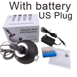 Planet Gates United States / US Plug 4 35000RPM Portable Rechargeable Electric Nail Drill Machine File Pedicure Equipment Manicure Kit Nail Gel Art Polishing Tools