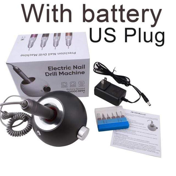 Planet Gates United States / US Plug 4 35000RPM Portable Rechargeable Electric Nail Drill Machine File Pedicure Equipment Manicure Kit Nail Gel Art Polishing Tools
