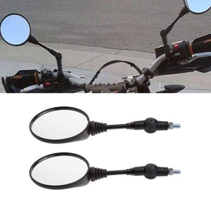 Planet Gates Universal 1 Pair Folding Motorcycle Side Rearview Mirror 10mm For Yamaha Honda High Quality