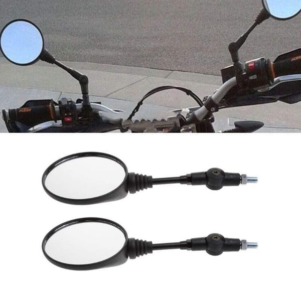 Planet Gates Universal 1 Pair Folding Motorcycle Side Rearview Mirror 10mm For Yamaha Honda High Quality