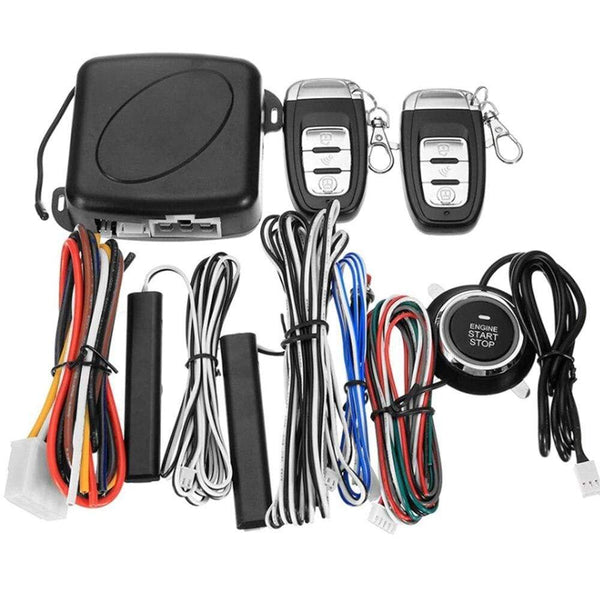 Planet Gates Universal 12V Auto One Start Stop Engine Push Button Car Keyless Entry Start System Car Alarm PKE Remote Starter Stop