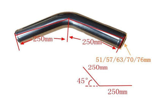 Planet Gates Universal 2.5inch Aluminum Tube 51/57/63/76mm Air Intake Pipe for Racing Car Intercooler Air Intake 0/45/90/180 Degrees L S Type