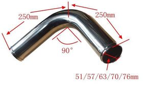 Planet Gates Universal 2.5inch Aluminum Tube 51/57/63/76mm Air Intake Pipe for Racing Car Intercooler Air Intake 0/45/90/180 Degrees L S Type