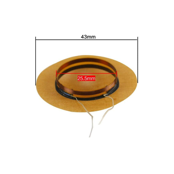 Planet Gates Universal 25.5mm Horn Resin Diaphragm Treble Voice Coil tweeter Film Driver Head stage speaker Repair 6OHM 8OHM 2PCS