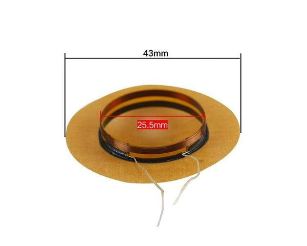 Planet Gates Universal 25.5mm Horn Resin Diaphragm Treble Voice Coil tweeter Film Driver Head stage speaker Repair 6OHM 8OHM 2PCS