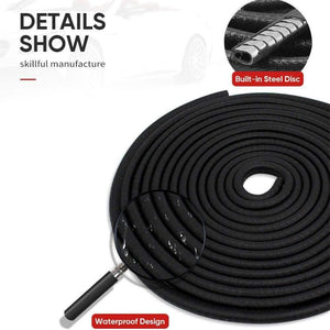 Planet Gates Universal 5M Car Door Anti Collision Strip with Steel Disc Bumper Trim Edge Scratch Protector Strip Sealing Guard Decora Styling