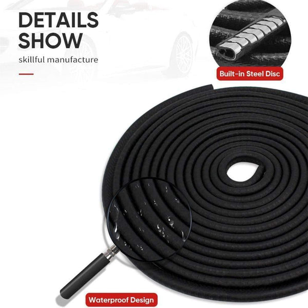Planet Gates Universal 5M Car Door Anti Collision Strip with Steel Disc Bumper Trim Edge Scratch Protector Strip Sealing Guard Decora Styling