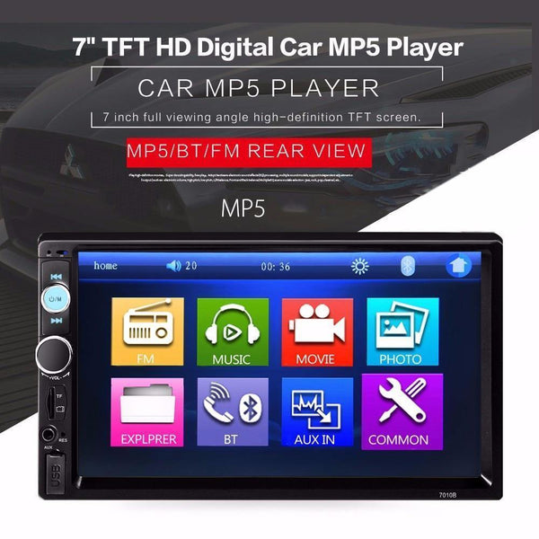 Planet Gates Universal 7010B Car MP5 Player 7inch 2Din Touch Screen Audio Stereo Multimedia FM/MP5/USB/AUX/Bluetooth Camera Car Video Player