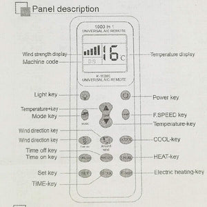 Planet Gates Universal AC LCD Remote Control K-1028E 1028E 1000 In 1 For Air Conditioner Low Power Consumption Remote Control Controller