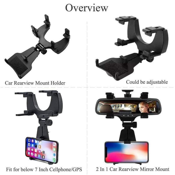 Planet Gates Universal Auto Car Rearview Mirror Mount Stand Holder Cradle For Cell Phone GPS