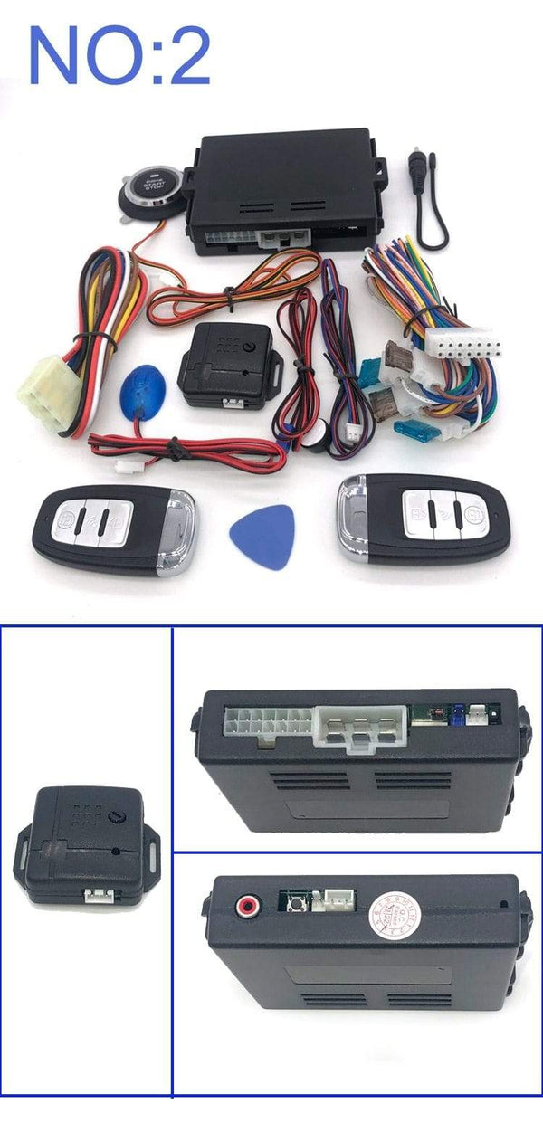 Planet Gates Universal auto start stop keyless entry system engine start alarm system push one-button start system remote car accessories
