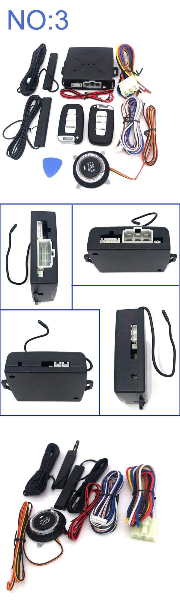 Planet Gates Universal auto start stop keyless entry system engine start alarm system push one-button start system remote car accessories