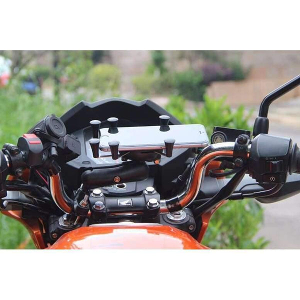 Planet Gates Universal Bike Bicycle Motorcycle MTB Bike Phone Holder Adjustable Rail Mount/X-Grip Phone Holder For iPhone For Samsung For GPS