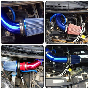 Planet Gates Universal Car Air Filter 76mm 3 Inch High Flow Car Cold Air Intake Filter Aluminum Non-woven Fabric Rustproof Air Intake Hose