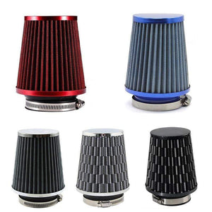 Planet Gates Universal Car Air Filter 76mm 3 Inch High Flow Car Cold Air Intake Filter Aluminum Non-woven Fabric Rustproof Air Intake Hose