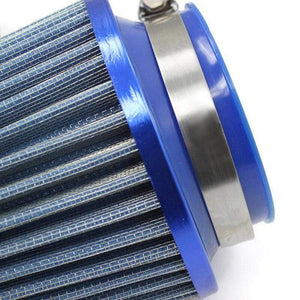 Planet Gates Universal Car Air Filter 76mm 3 Inch High Flow Car Cold Air Intake Filter Aluminum Non-woven Fabric Rustproof Air Intake Hose