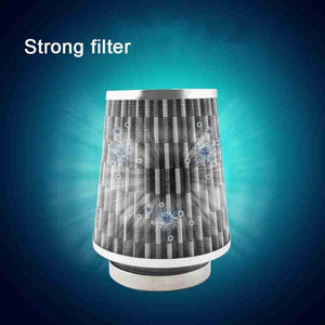 Planet Gates Universal Car Air Filter 76mm 3 Inch High Flow Car Cold Air Intake Filter Aluminum Non-woven Fabric Rustproof Air Intake Hose