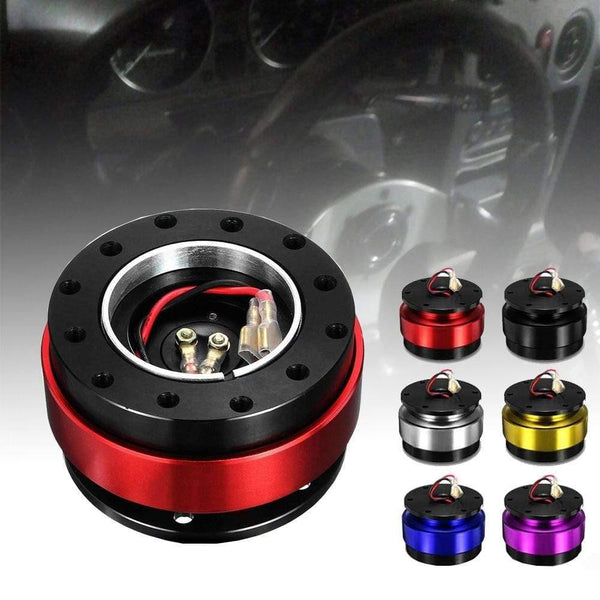 Universal Car Interior Parts Aluminum 6 Hole Car Quick Release Steering Wheel Snap Off Hub Adapter Boss Kit
