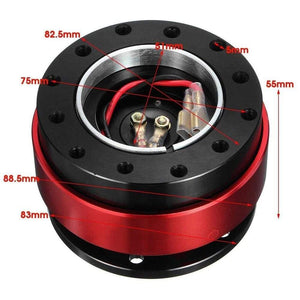 Universal Car Interior Parts Aluminum 6 Hole Car Quick Release Steering Wheel Snap Off Hub Adapter Boss Kit