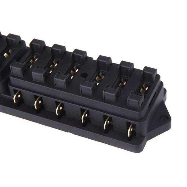 Universal Car Truck Vehicle 12 Way Circuit Automotive Middle-sized Blade Fuse Box Block Holder Car insurance box