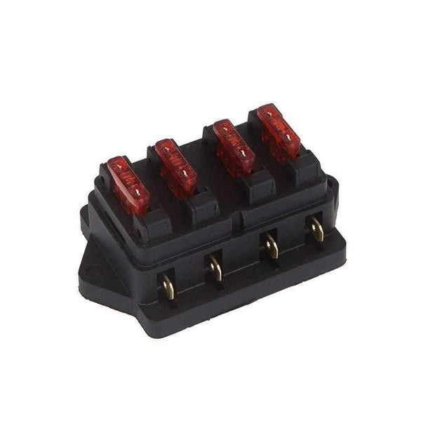 Universal Car Truck Vehicle 4 Way Circuit Automotive Middle-sized Blade Fuse Box Block Holder