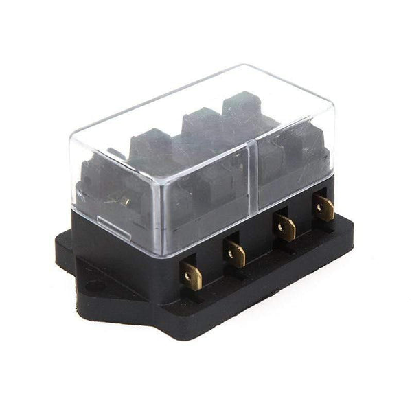 Universal Car Truck Vehicle 4 Way Circuit Automotive Middle-sized Blade Fuse Box Block Holder