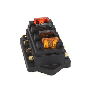 Universal Car Truck Vehicle 4 Way Circuit Automotive Middle-sized Blade Fuse Box Block Holder