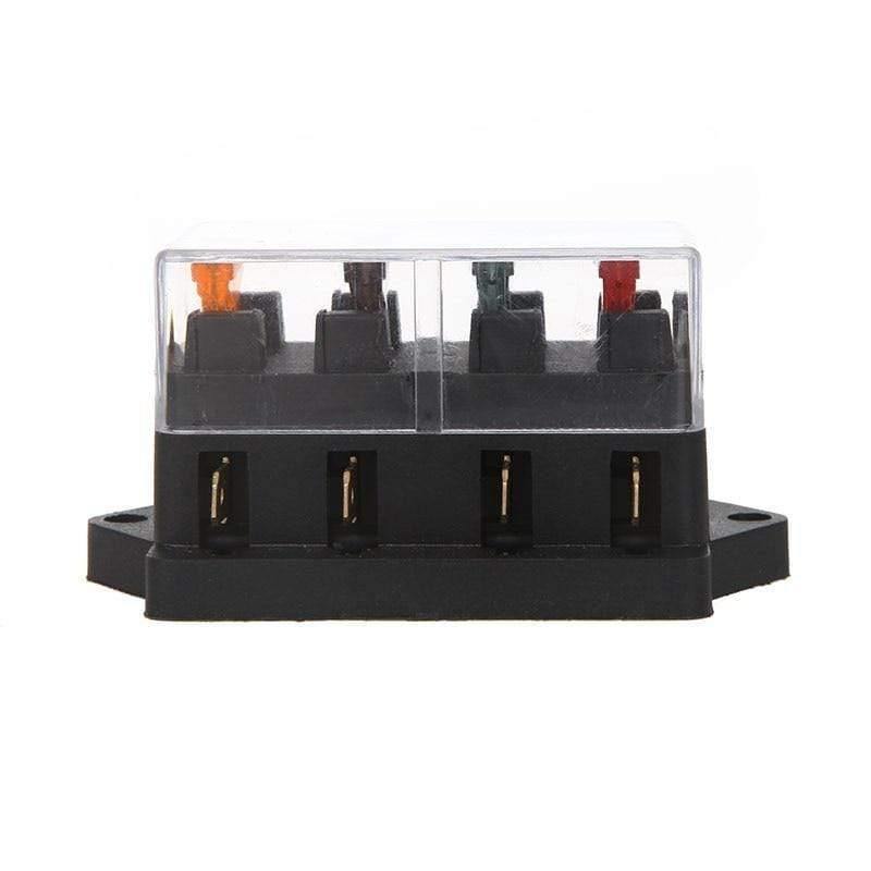 Universal Car Truck Vehicle 4 Way Circuit Automotive Middle-sized Blade Fuse Box Block Holder