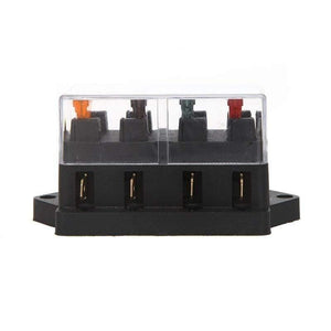 Universal Car Truck Vehicle 4 Way Circuit Automotive Middle-sized Blade Fuse Box Block Holder