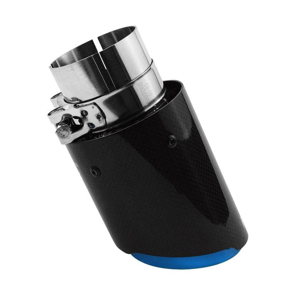 Universal Carbon Fiber Cut Out Nozzle for Muffler Car Exhaust Tips Pipe Cutout Decoration Styling Tuning Accessories for BMW VW