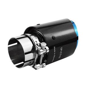 Universal Carbon Fiber Cut Out Nozzle for Muffler Car Exhaust Tips Pipe Cutout Decoration Styling Tuning Accessories for BMW VW