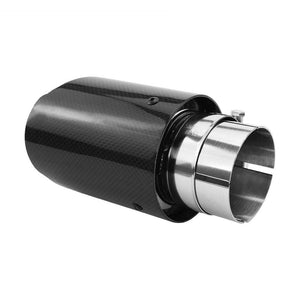 Universal Carbon Fiber Cut Out Nozzle for Muffler Car Exhaust Tips Pipe Cutout Decoration Styling Tuning Accessories for BMW VW