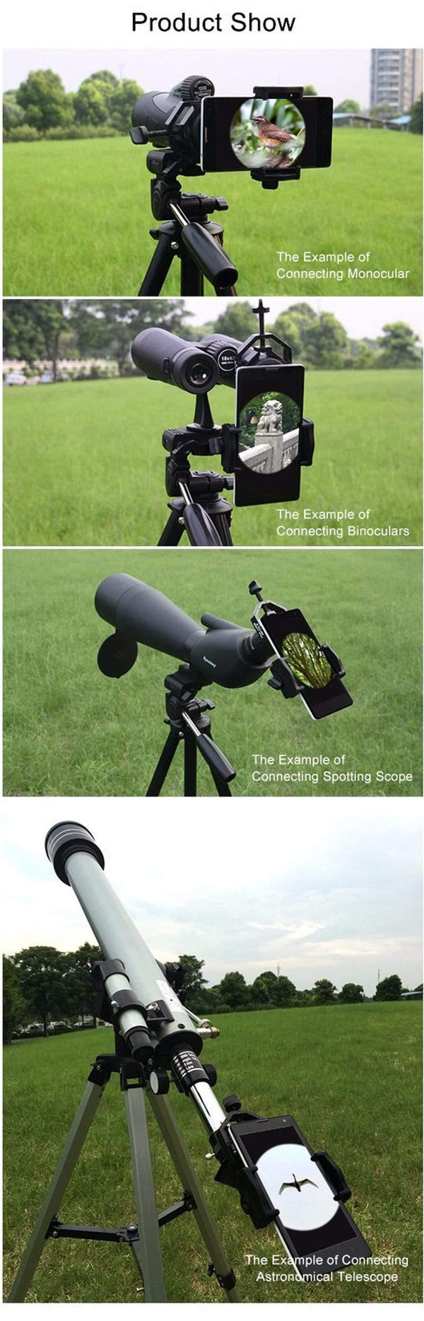 Planet Gates Universal Digital Camera Ipad Cell Phone Bracket Mount Support Holder For Spotting Scope Telescope and Microscope Adpter