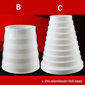 Universal Exhaust Hose Adapter PVC Pipe Fittings Range Hood Fume Exhaust Pipe Connector Check Value With 2m Aluminum Foil Tape