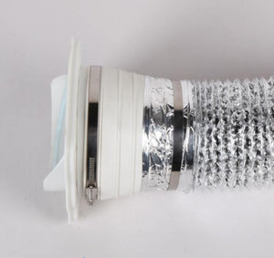 Universal Exhaust Hose Adapter PVC Pipe Fittings Range Hood Fume Exhaust Pipe Connector Check Value With 2m Aluminum Foil Tape