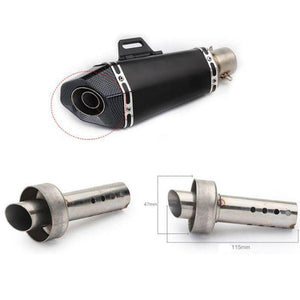 Planet Gates Universal Front Mid End Catalyst DB Killer for Motorcycle Exhaust Muffler Silencer Noise Sound Eliminator
