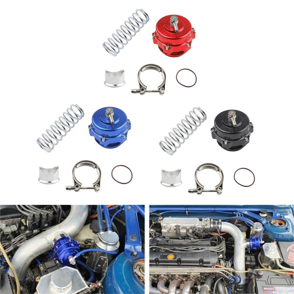 Planet Gates Universal Jdm 50mm V Band Blow Off Valve BOV Q Series Air Relief Valve w/ Weld On Aluminum No Logo for Tial Flange