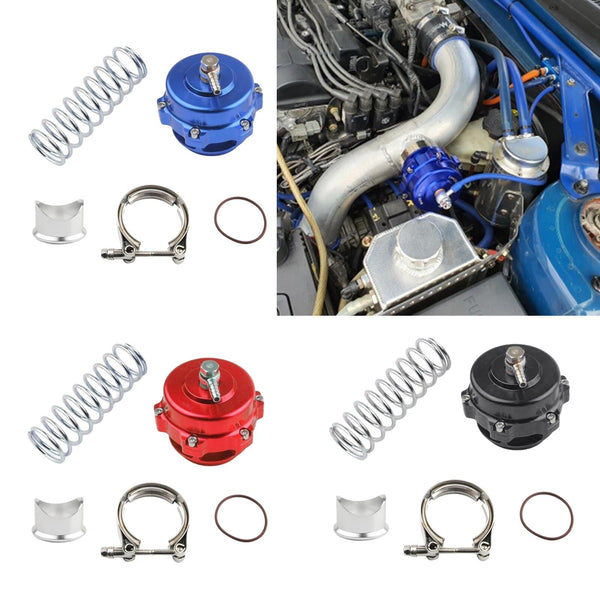 Planet Gates Universal Jdm 50mm V Band Blow Off Valve BOV Q Series Air Relief Valve w/ Weld On Aluminum No Logo for Tial Flange
