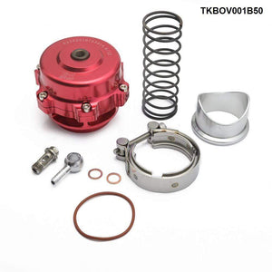 Planet Gates Universal Jdm 50mm V Band Blow Off Valve BOV Q Typer w/ Weld On Aluminum Flange TKBOV001B50