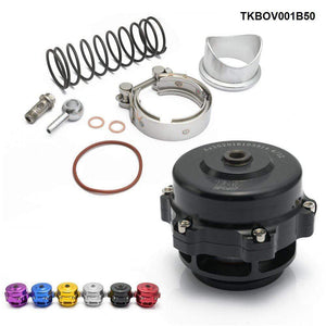 Planet Gates Universal Jdm 50mm V Band Blow Off Valve BOV Q Typer w/ Weld On Aluminum Flange TKBOV001B50