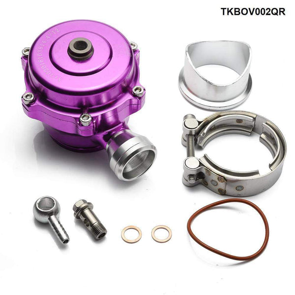 Planet Gates Universal Jdm 50mm V Band Blow Off Valve BOV QR Typer w/ Weld On Aluminum Flange w/logo TKBOV002QR