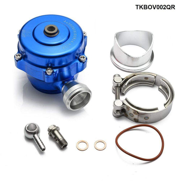 Planet Gates Universal Jdm 50mm V Band Blow Off Valve BOV QR Typer w/ Weld On Aluminum Flange w/logo TKBOV002QR
