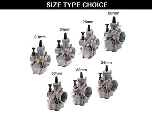 Planet Gates Universal Keihin Koso OKO Motorcycle Carburetor 21 24 26 28 30 32 34mm With Power Jet Dirt Bike 125cc 250cc Carburador