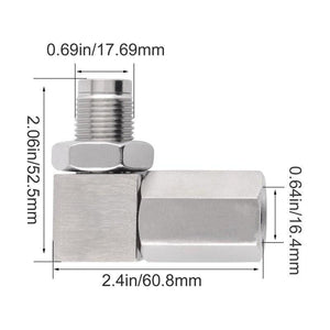 Planet Gates Universal Oxygen Sensor Extender 90 Degree 02 Bung Extension Catalytic Converter O2 Oxygen Sensor Spacer
