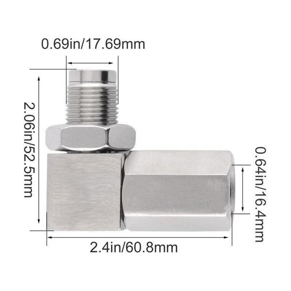 Planet Gates Universal Oxygen Sensor Extender 90 Degree 02 Bung Extension Catalytic Converter O2 Oxygen Sensor Spacer