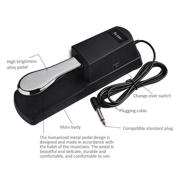 Planet Gates Universal Piano Keyboards Sustain Foot Pedal Musical Instruments Professional